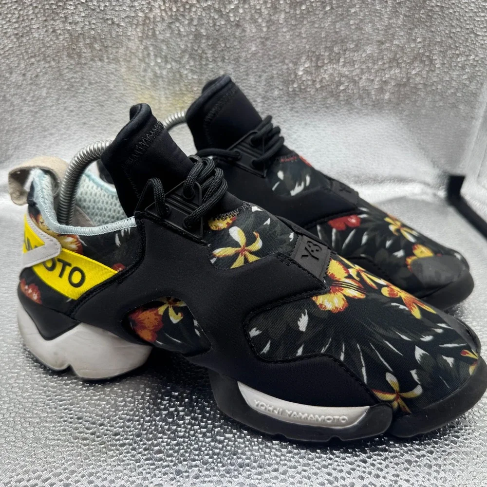 Size M Adidas Y-3 Kohna Mens Black Floral Excellent Yohji Yamamoto B26258